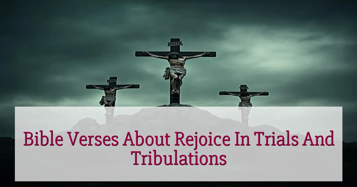 Bible Verses About Rejoice In Trials And Tribulations