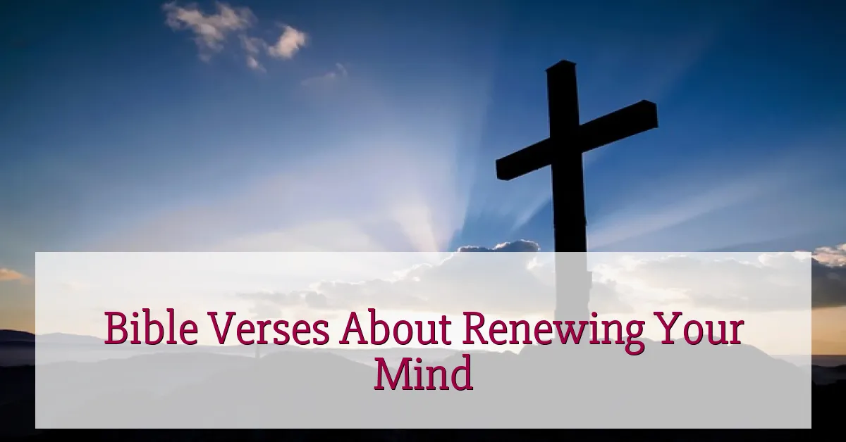 Bible Verses About Renewing Your Mind