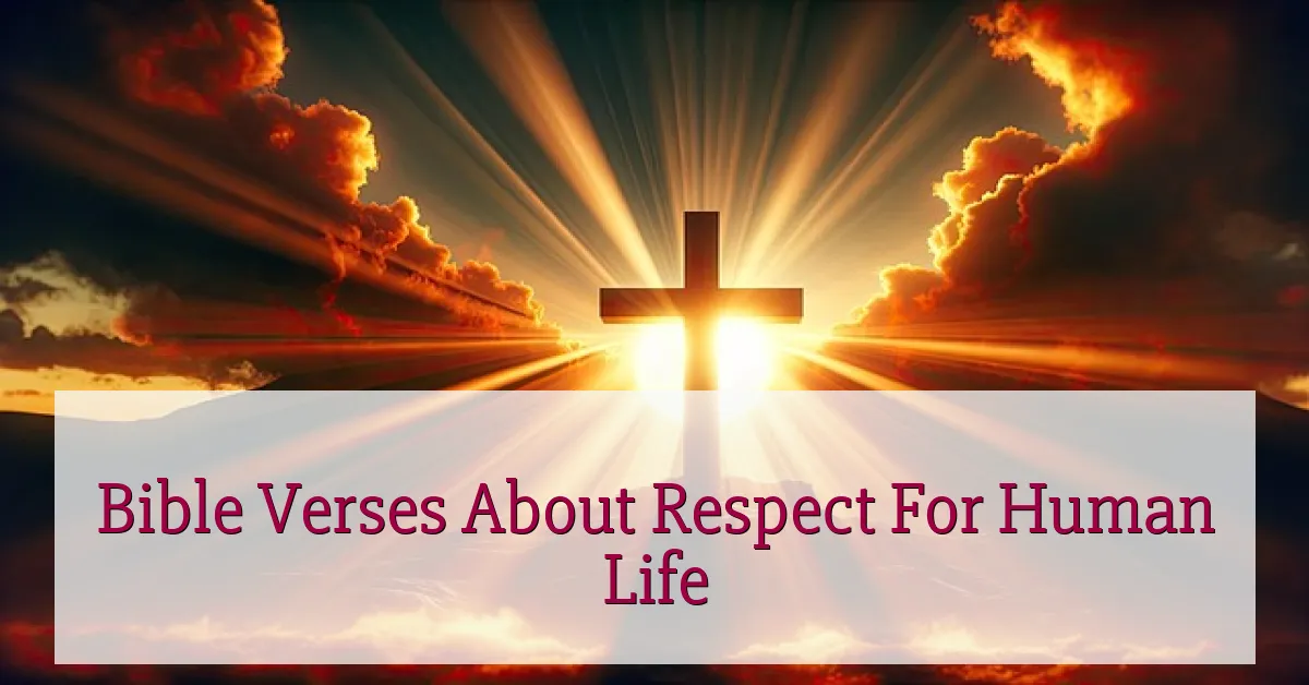 Bible Verses About Respect For Human Life