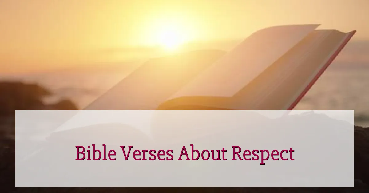 Bible Verses About Respect