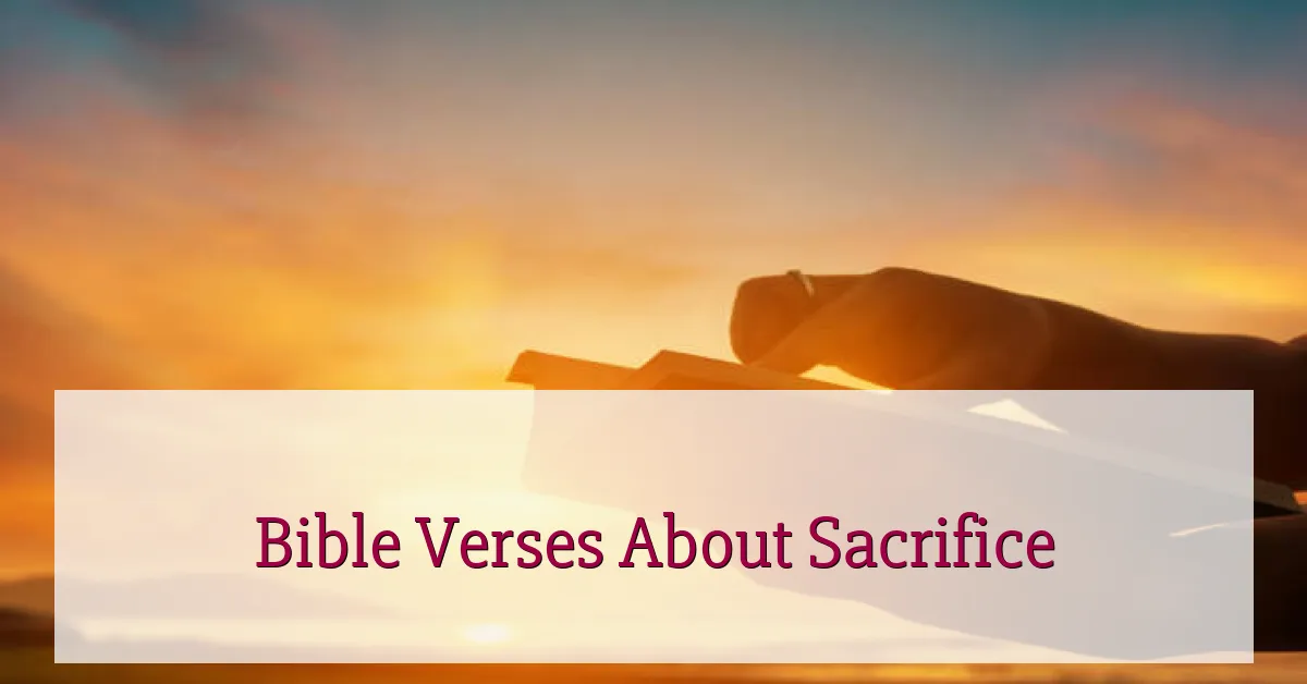 Bible Verses About Sacrifice