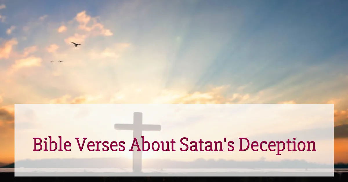 Bible Verses About Satan's Deception