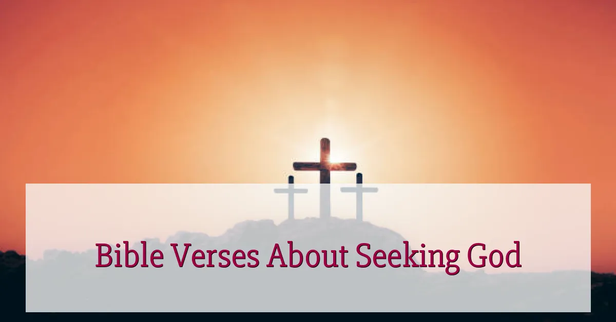 Bible Verses About Seeking God
