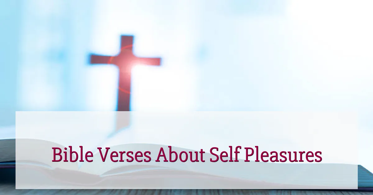 Bible Verses About Self Pleasures