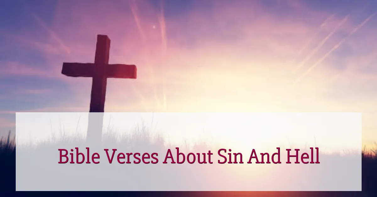 Bible Verses About Sin And Hell