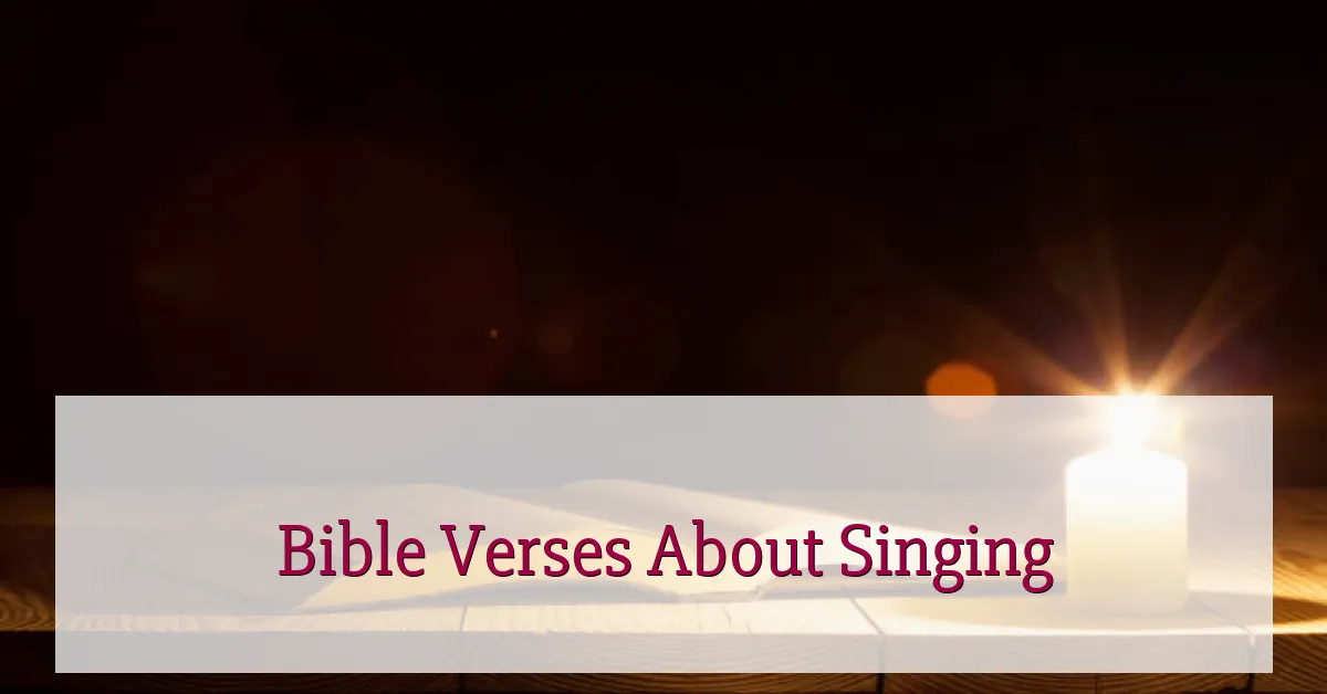 Bible Verses About Singing