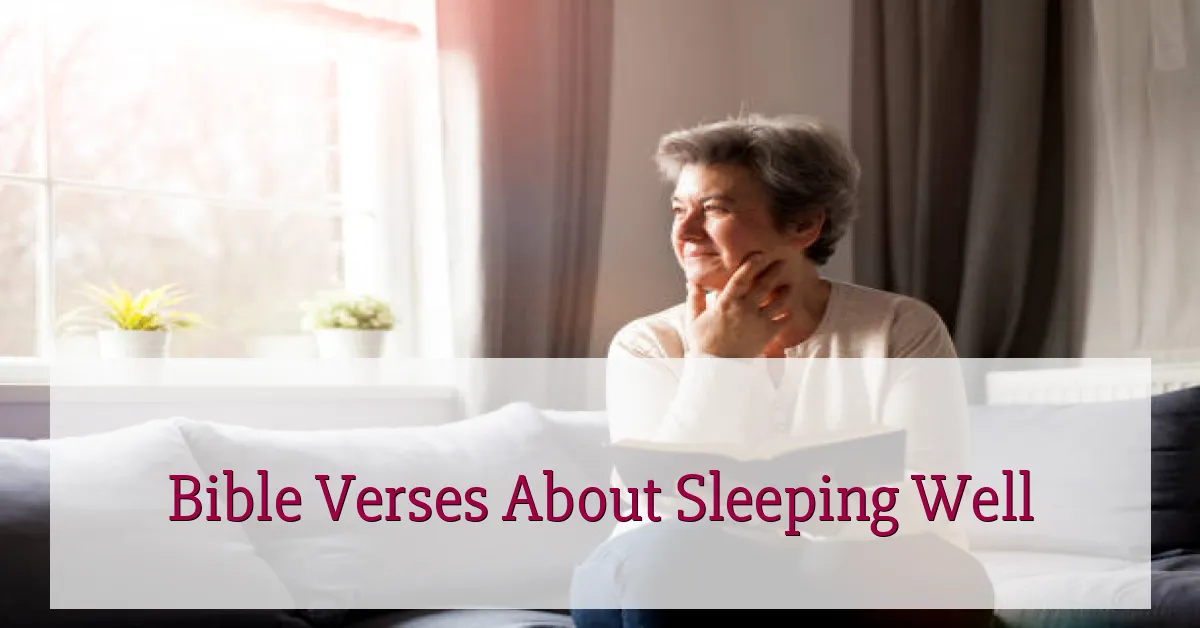 Bible Verses About Sleeping Well