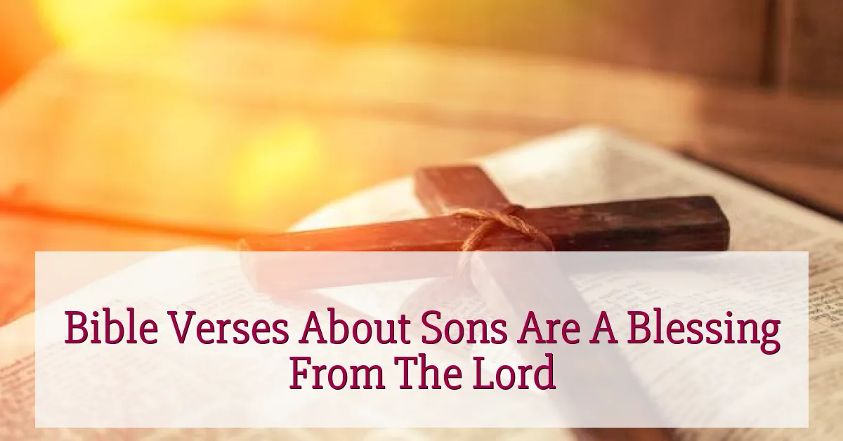 Bible Verses About Sons Are A Blessing From The Lord