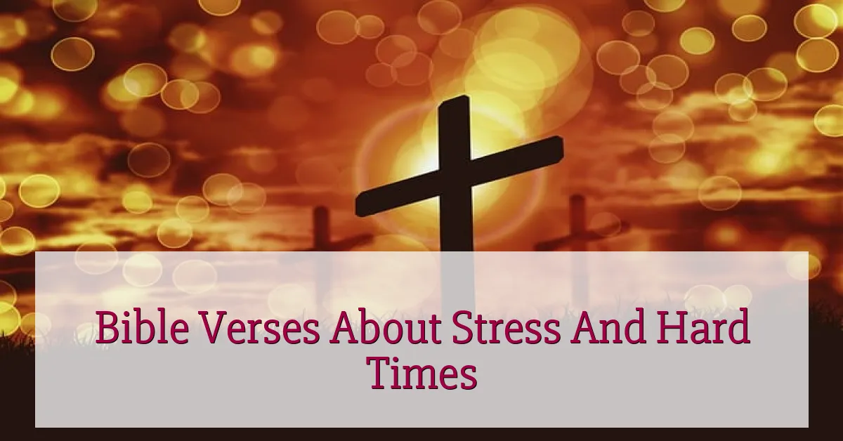 Bible Verses About Stress And Hard Times