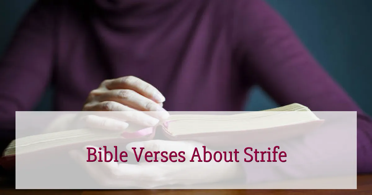 Bible Verses About Strife