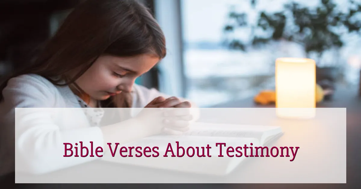 Bible Verses About Testimony
