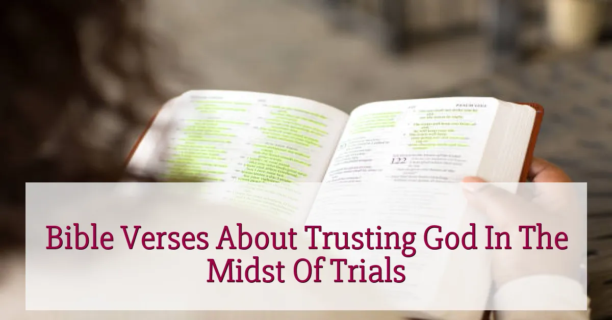 Bible Verses About Trusting God In The Midst Of Trials