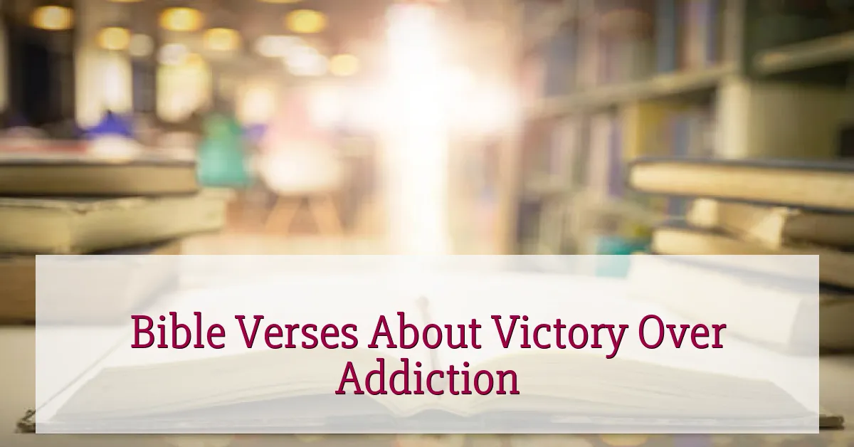 Bible Verses About Victory Over Addiction