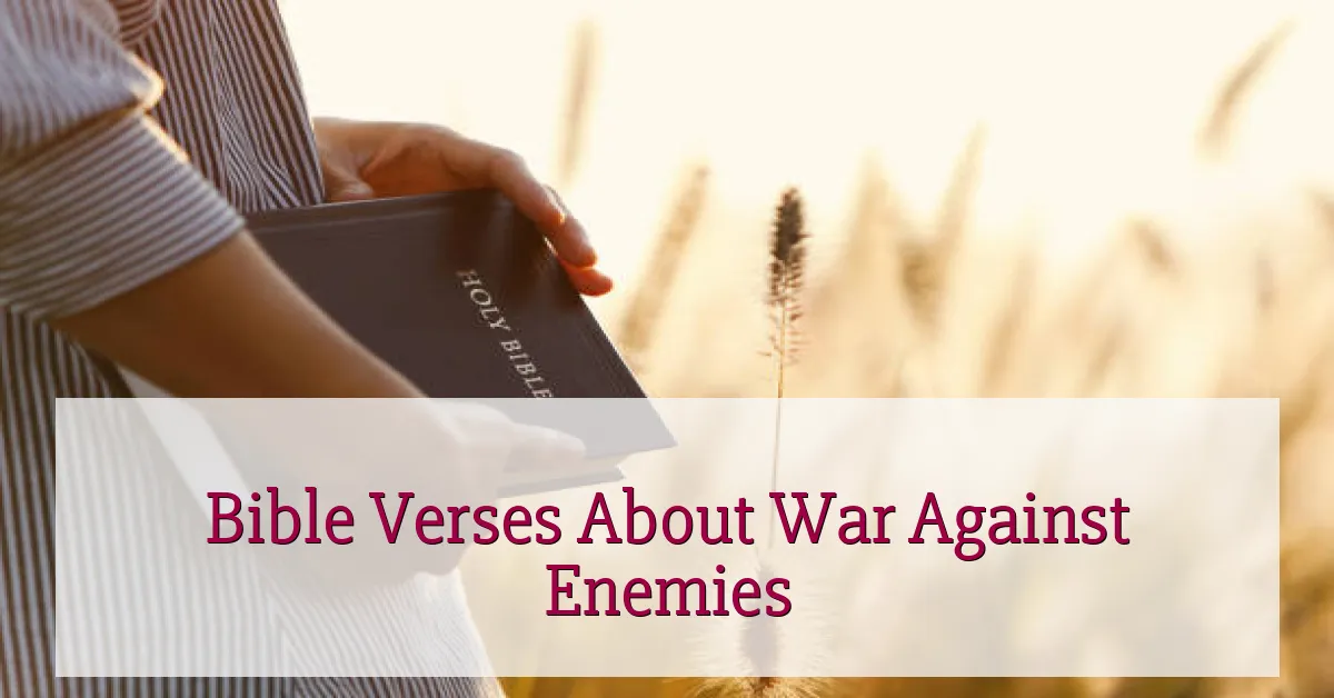 Bible Verses About War Against Enemies