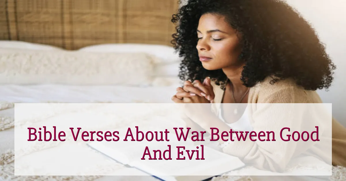 Bible Verses About War Between Good And Evil