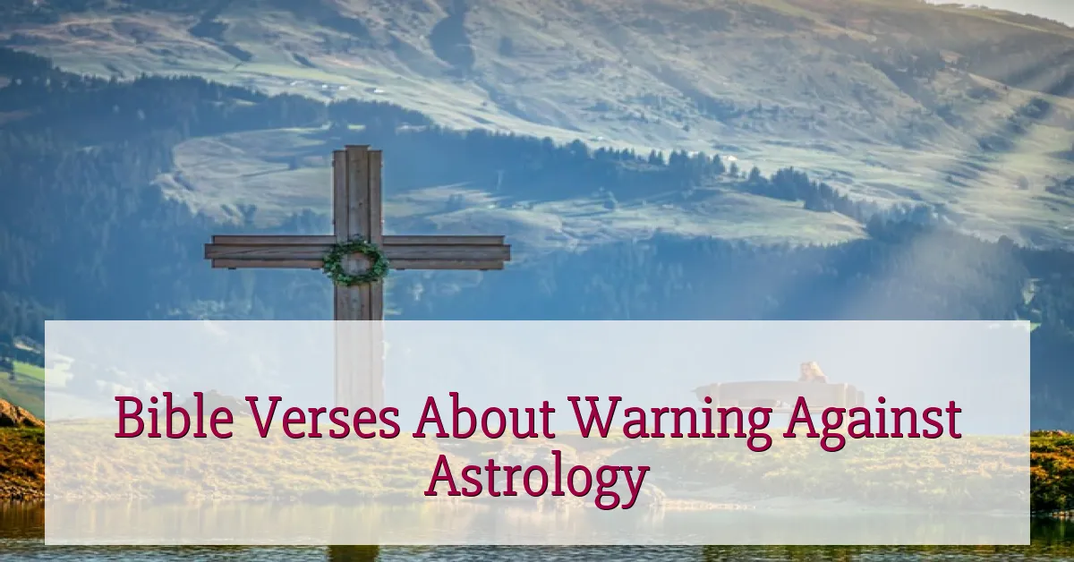 Bible Verses About Warning Against Astrology
