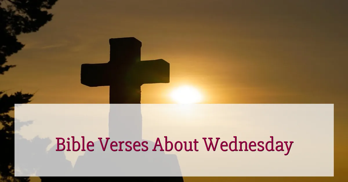 Bible Verses About Wednesday