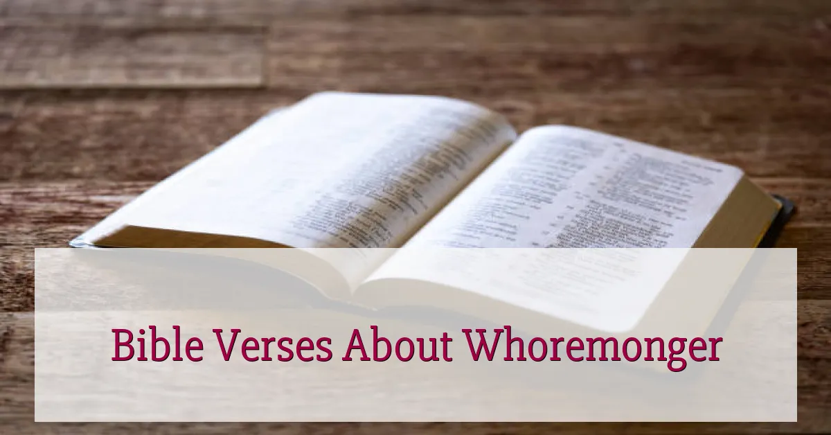 Bible Verses About Whoremonger