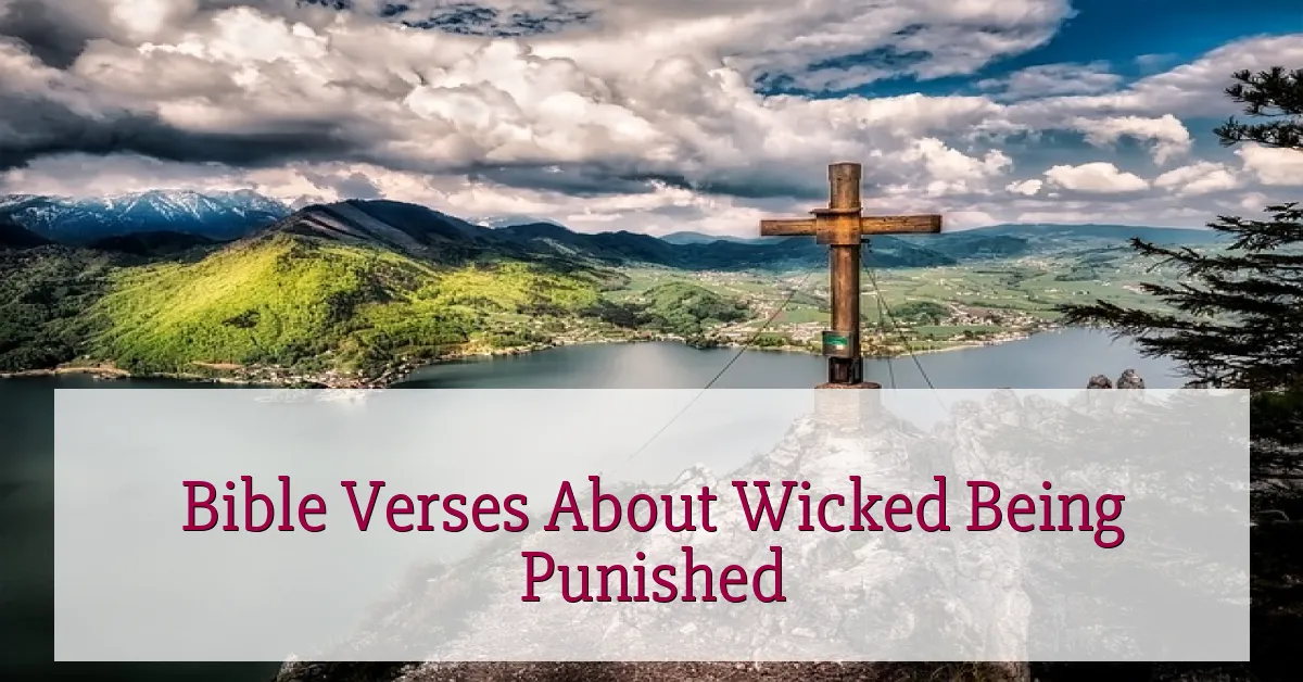 Bible Verses About Wicked Being Punished