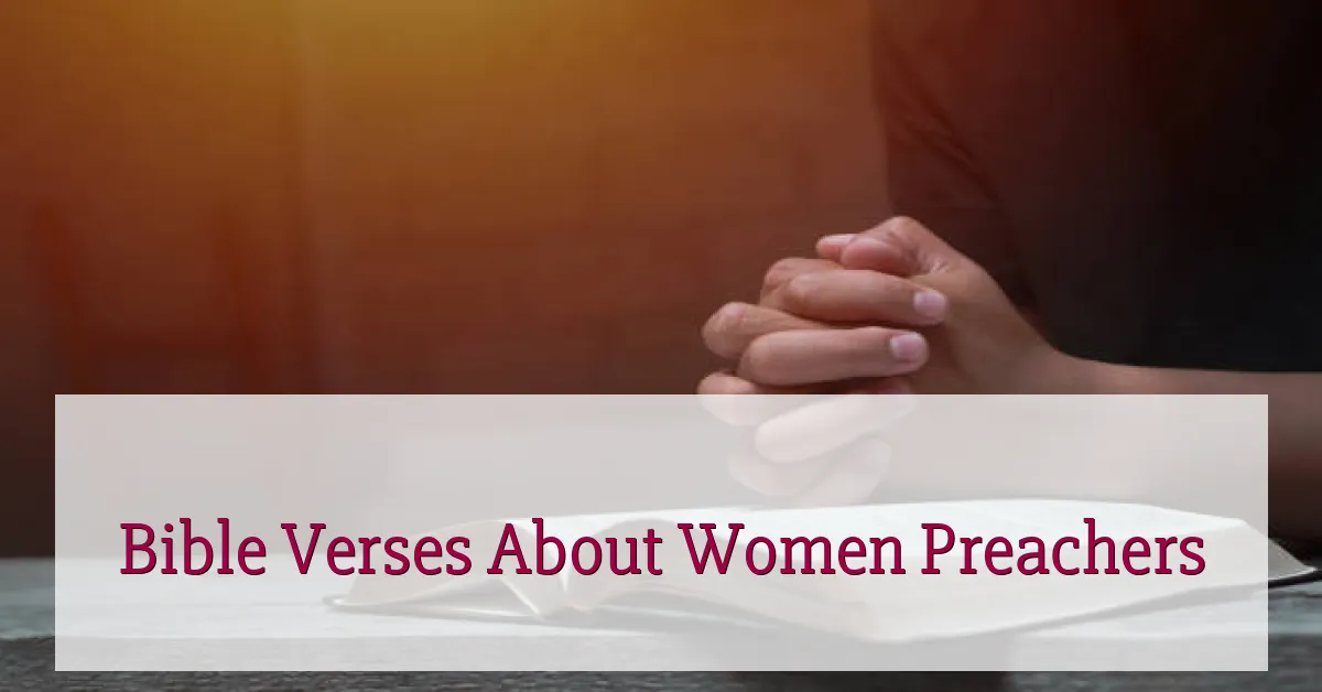 Bible Verses About Women Preachers
