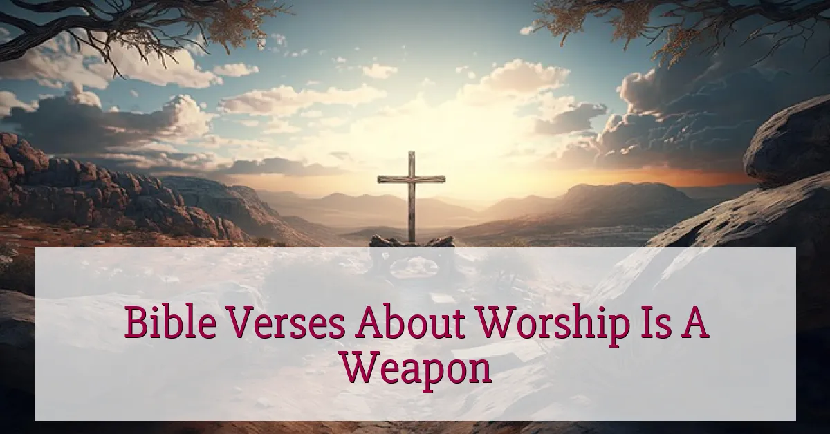 Bible Verses About Worship Is A Weapon